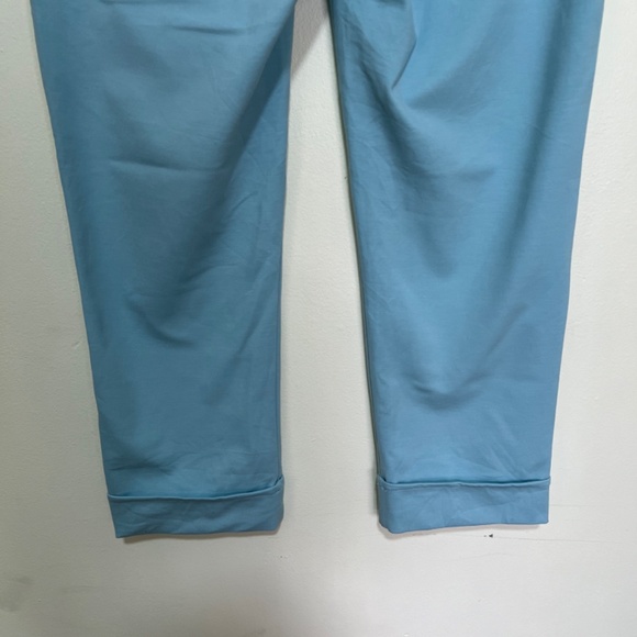 Betabrand Cropped Cuffed Pants Size L Petite in Sky Blue Color - Picture 8 of 9